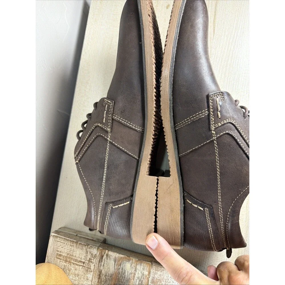 Steve Madden Men P-Lavar Brown Leather Lace Up Oxford Sz 9 Casual Business NEW